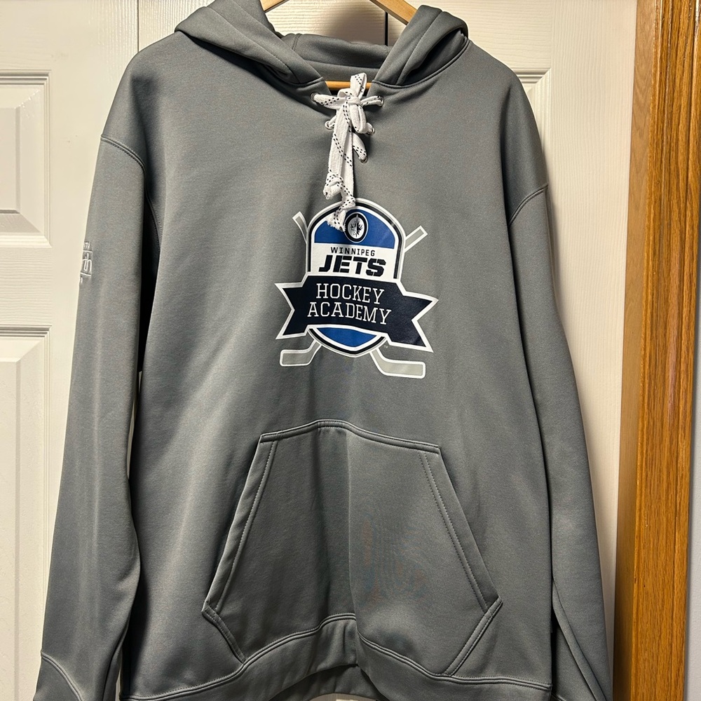 Grey Winnipeg Jets Hockey Academy Hoodie size Large